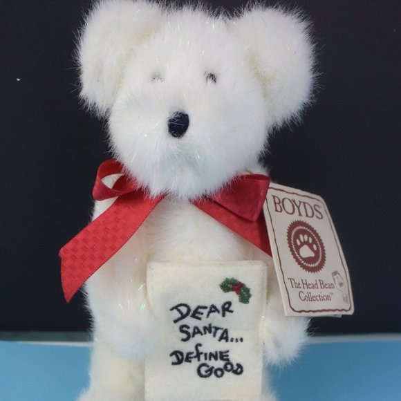 Boyds Bear "Dear Santa...Define Good" 8 inch Plush w Tag Excellent Condition! - Picture 2 of 10